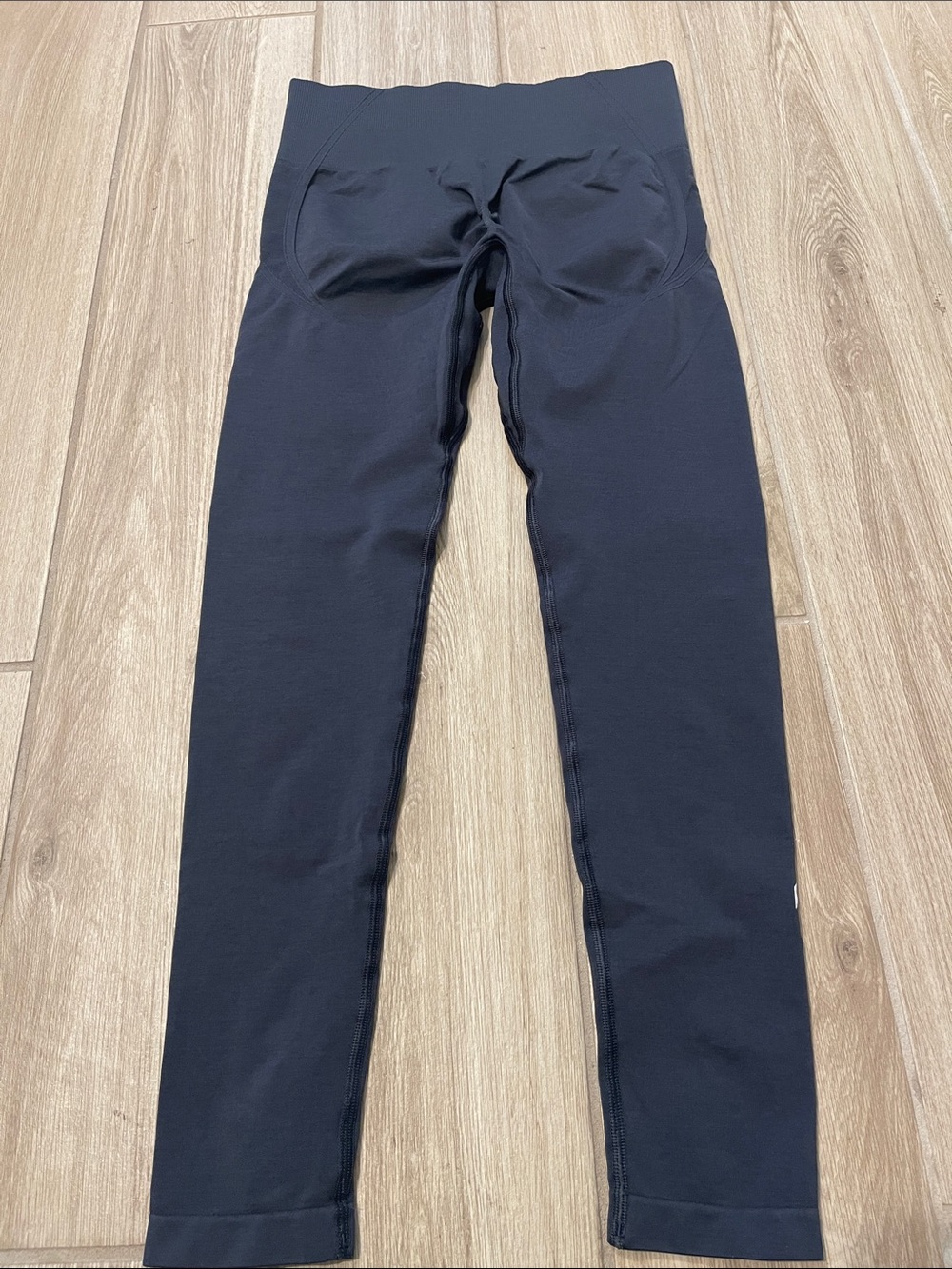 Oner Active Effortlesslift Seamless Leggings With White Logo True Blue/Grey Sz S - Picture 6 of 10